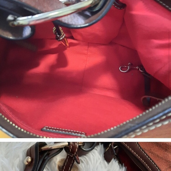 Dooney & Bourke signature coral hobo bag - Picture 3 of 7